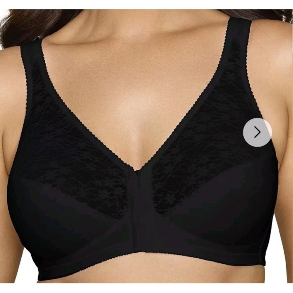 Exquisite Form 38D Black Fully Front Close‎ Wirefree Posture Bra 5100565 Lace